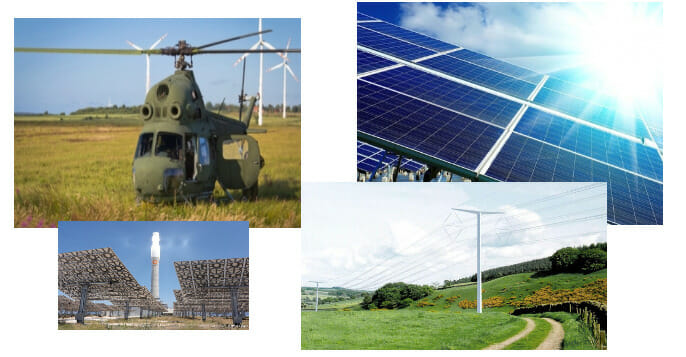 collage of military and energy equipment